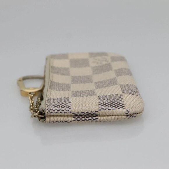 LOUIS VUITTON Damier Azur Pochette Cles Coin Purse N62659 LV Auth 141584 - Picture 8 of 16